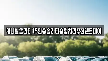 경남 창원시 진해구 자은동 렌트카 전문 카니발쏠라티15인승솔라티승합차리무진렌트대여