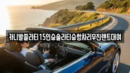 경북 상주시 복룡동 렌트카 전문 카니발쏠라티15인승솔라티승합차리무진렌트대여