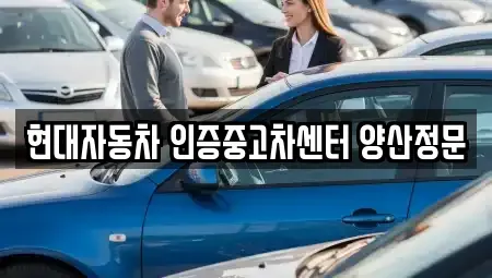 경상남도 양산시 하북면 중고차 전문 현대자동차 인증중고차센터 양산정문