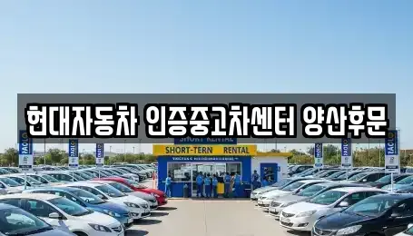 경상남도 양산시 하북면 중고차 전문 현대자동차 인증중고차센터 양산후문
