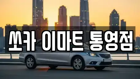 경상남도 통영시 광도면 렌트카 전문 쏘카 이마트 통영점