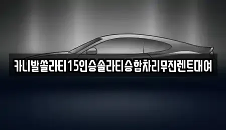 경상북도 상주시 성동동 렌트카 전문 카니발쏠라티15인승솔라티승합차리무진렌트대여