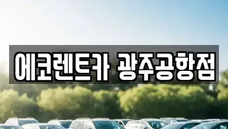 광주 광산구 장록동 렌트카 전문 에코렌트카 광주공항점