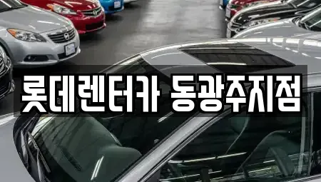 광주 북구 우산동 단기렌트카 전문 롯데렌터카 동광주지점