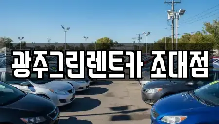 광주광역시 동구 대의동 렌트카 전문 광주그린렌트카 조대점