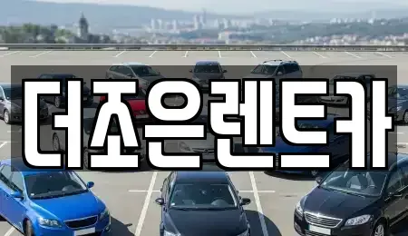 광주광역시 서구 치평동 장기렌트카 전문 더조은렌트카