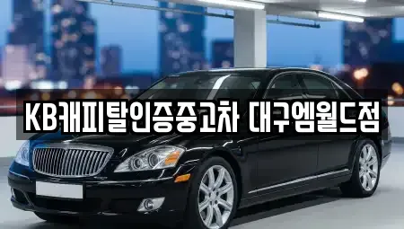 대구 서구 중고차매매 전문 KB캐피탈인증중고차 대구엠월드점