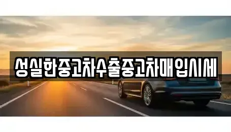 대전 대덕구 읍내동 중고차매입 전문 성실한중고차수출중고차매입시세