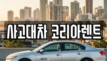 대전 동구 단기렌트카 전문 사고대차 코리아렌트