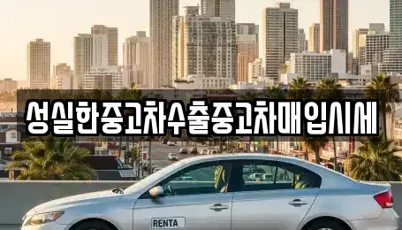 대전 유성구 어은동 중고차 전문 성실한중고차수출중고차매입시세
