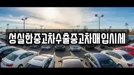 대전 중구 호동 중고차매입 전문 성실한중고차수출중고차매입시세