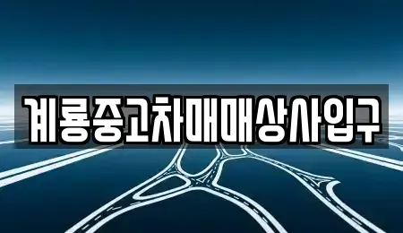 대전광역시 동구 대성동 중고차 전문 계룡중고차매매상사입구