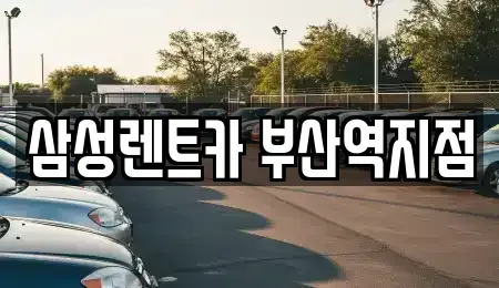 부산 중구 영주동 렌트카 전문 삼성렌트카 부산역지점