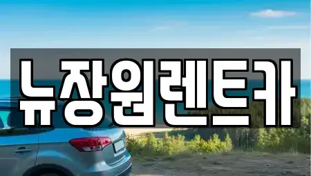 서울 용산구 이태원동 렌트카 전문 뉴장원렌트카