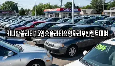 서울 용산구 이태원동 렌트카 전문 카니발쏠라티15인승솔라티승합차리무진렌트대여