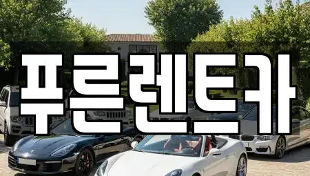 서울 용산구 이태원동 렌트카 전문 푸른렌트카