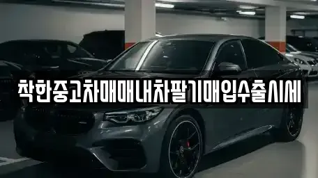 서울 용산구 이태원동 중고차매입 전문 착한중고차매매내차팔기매입수출시세