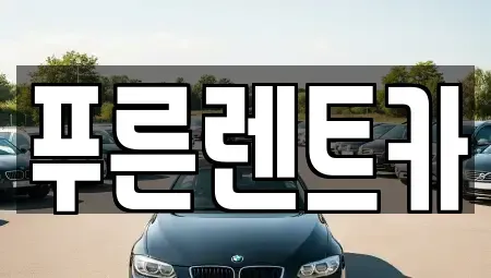 서울 은평구 진관동 렌트카 전문 푸른렌트카