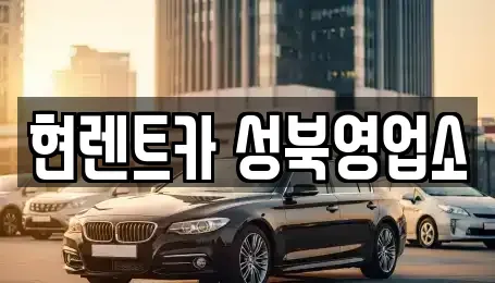 서울 종로구 연건동 렌트카 전문 현렌트카 성북영업소