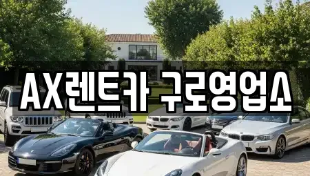 서울특별시 금천구 단기렌트카 전문 AX렌트카 구로영업소