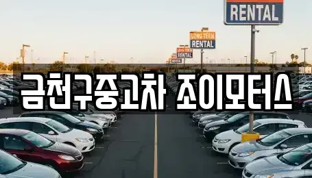 서울특별시 금천구 중고차 전문 금천구중고차 조이모터스