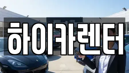 서울특별시 성동구 마장동 렌트카 전문 하이카렌터