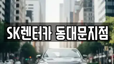 서울특별시 종로구 종로4가 렌트카 전문 SK렌터카 동대문지점
