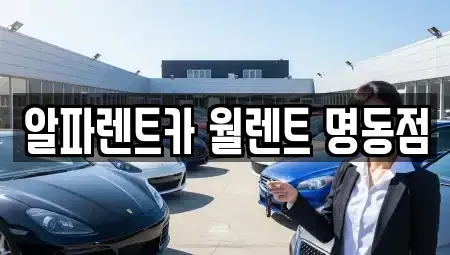 서울특별시 종로구 종로4가 렌트카 전문 알파렌트카 월렌트 명동점