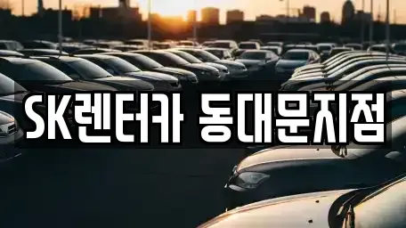 서울특별시 중구 묵정동 렌트카 전문 SK렌터카 동대문지점