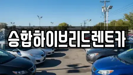 서울특별시 중랑구 묵동 장기렌트카 전문 승합하이브리드렌트카