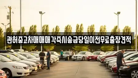 서울특별시 중랑구 묵동 중고차 전문 관허중고차매매매각즉시송금당일이전무료출장견적