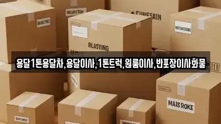 용달1톤용달차,용달이사,1톤트럭,원룸이사,반포장이사화물