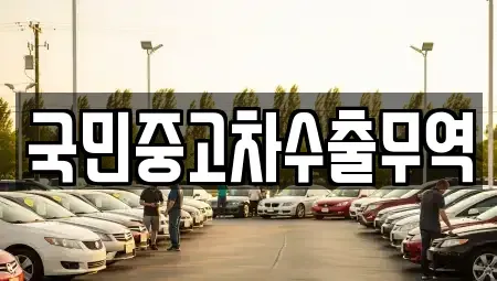 울산 동구 서부동 중고차매매 전문 국민중고차수출무역