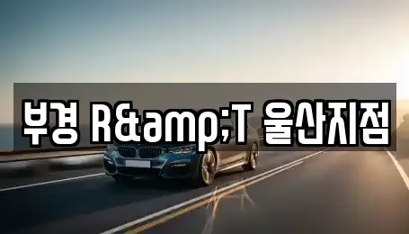 울산광역시 남구 매암동 렌트카 전문 부경 R&T 울산지점