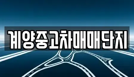 인천 계양구 중고차 전문 계양중고차매매단지