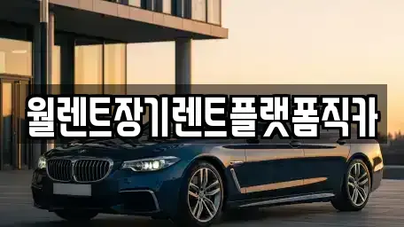 인천 계양구 효성동 장기렌트카 전문 월렌트장기렌트플랫폼직카