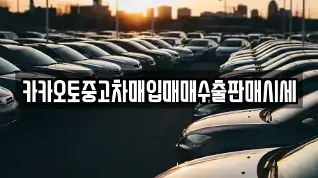 인천 서구 공촌동 중고차매입 전문 카카오토중고차매입매매수출판매시세
