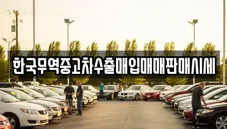 인천광역시 서구 오류동 중고차매입 전문 한국무역중고차수출매입매매판매시세