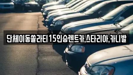전북 군산시 신풍동 렌트카 전문 단체이동쏠라티15인승렌트카,스타리아,카니발