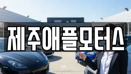 제주 제주시 용강동 중고차매매 전문 제주애플모터스