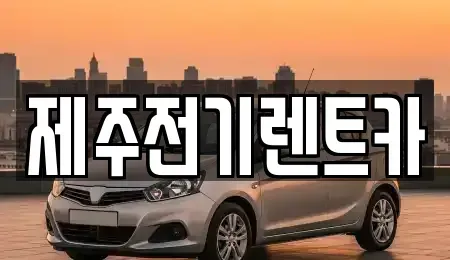 제주 제주시 이호일동 렌트카 전문 제주전기렌트카