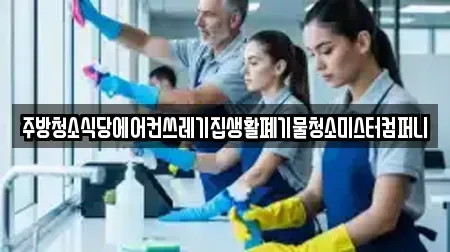 주방청소식당에어컨쓰레기집생활폐기물청소미스터컴퍼니