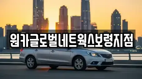 충남 보령시 동대동 렌트카 전문 원카글로벌네트웍스보령지점