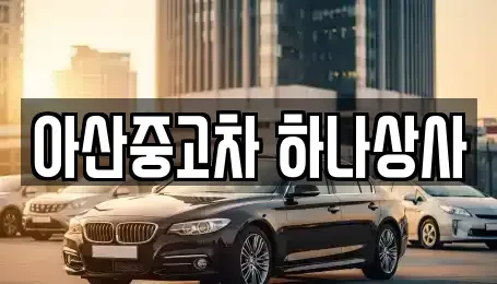 충남 아산시 남동 중고차 전문 아산중고차 하나상사