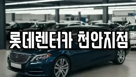 충남 천안시 서북구 두정동 렌트카 전문 롯데렌터카 천안지점