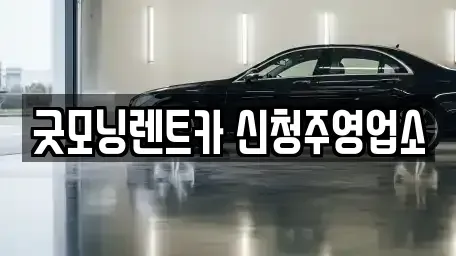충북 청주시 서원구 남이면 렌트카 전문 굿모닝렌트카 신청주영업소
