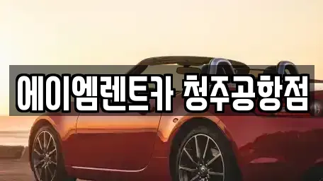 충북 청주시 청원구 내수읍 렌트카 전문 에이엠렌트카 청주공항점