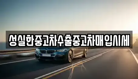 충청남도 공주시 우성면 중고차매입 전문 성실한중고차수출중고차매입시세