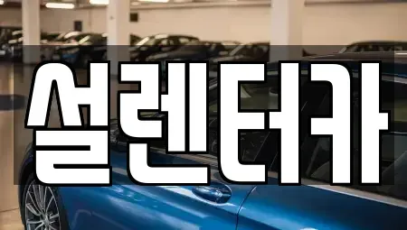 충청남도 논산시 연무읍 렌트카 전문 설렌터카