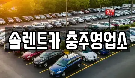 충청북도 충주시 칠금동 렌트카 전문 솔렌트카 충주영업소
